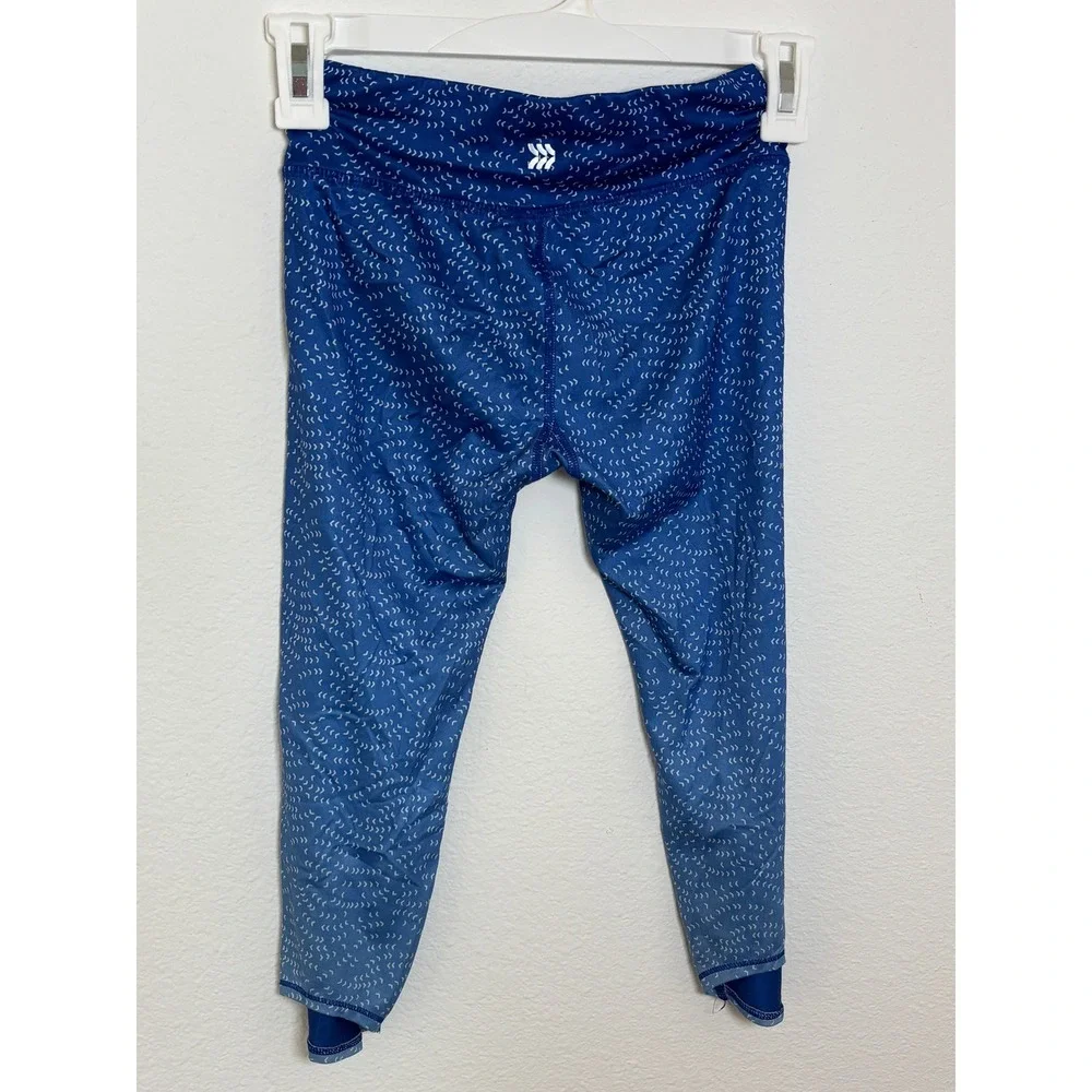 All in Motion Girls Blue Ombre Geometric Print Athletic Leggings Size M 7/8